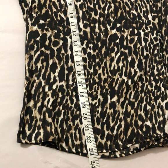 Banana Republic Leopard Print V-Neck Women's Long Sleeve Lightweight Blouse XS - Picture 5 of 8